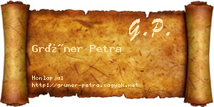 Grüner Petra névjegykártya